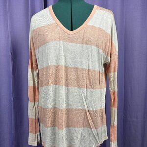 Lucky Brand Peach Striped Top